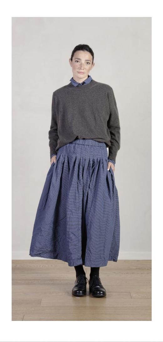 Bergfabel蓝格纹半裙 商品图0