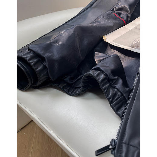 WS 62308翻领帅气情侣装真皮皮衣绵羊皮利落百搭 商品图3