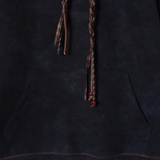 WY1290SDSA男士秋冬新款痞帅男装韩版扎染抽绳连帽卫衣复古百搭套头上衣 商品图3