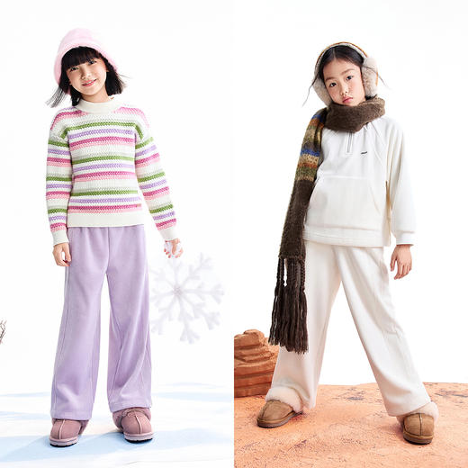 【实体店同款】女童全腰针织长裤冬季新款安奈儿童装AG546064 商品图3