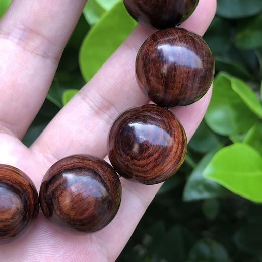 【青山特惠】2.0*12颗海南黄花梨紫油梨老料文玩手串h106 商品图4