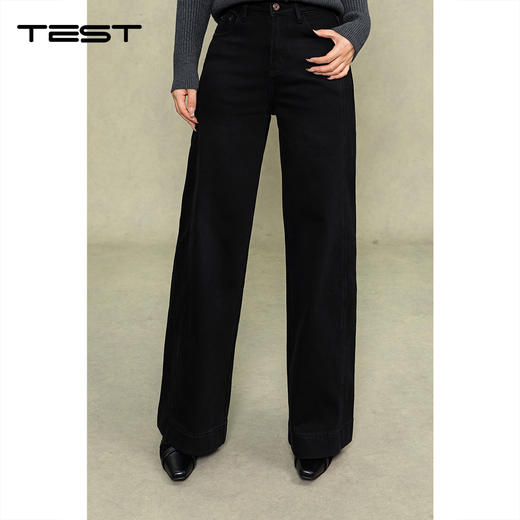 冬上新百搭休闲宽松显瘦直筒牛仔裤3254055 商品图0