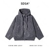 23768SDSA男士秋冬新款痞帅男装简约拼接拉链立领连帽鹅绒服假两件宽松 商品缩略图1