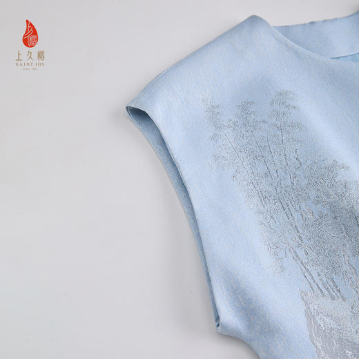 上久楷宋锦新中式轻奢女式马甲 夏五吟梅图 CY1045205012 商品图6