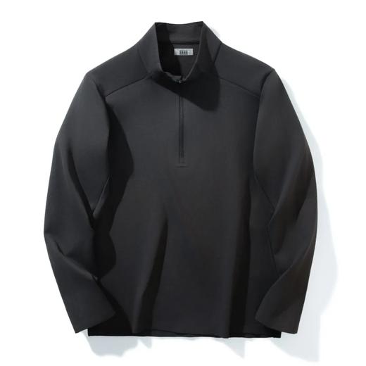 男士 全压胶 高端休闲立领T恤衫 高克重厚针织打底衫 吸湿速干面料 保持干燥 通勤户外 商品图3