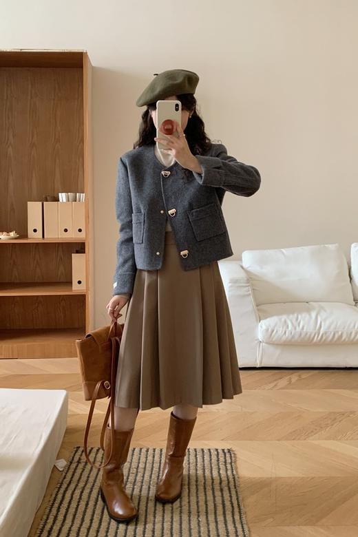 Le Malene 羊毛气质小香风短款呢子外套 21108 商品图3