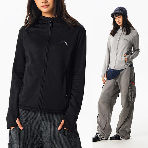 CryingCenter 连帽修身抓绒长袖 秋冬内胆卫衣 男女款 哭喊中心 商品图0