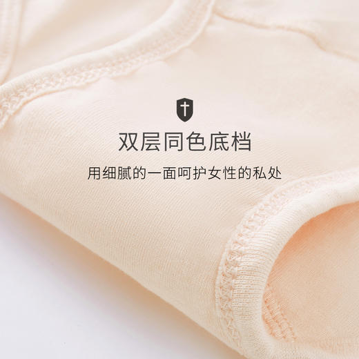 Threegun三枪 【舒肤棉】罗纹弹力女士三角内裤（1条装）-40666B011 商品图7
