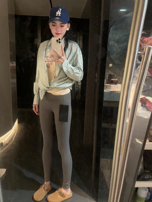 鸟家纯色高腰瑜伽运动裤 女款（蕾姐灰色S 米白色M参考） 商品图1