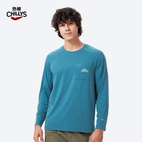 男装圆领长袖上衣（桃皮）5633