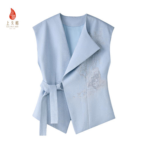 上久楷宋锦新中式轻奢女式马甲 夏五吟梅图 CY1045205012 商品图4