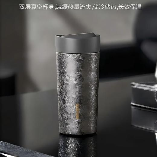 苏泊尔420ml曜石黑纯钛智能泡饮保温杯KCV42BR10 商品图0