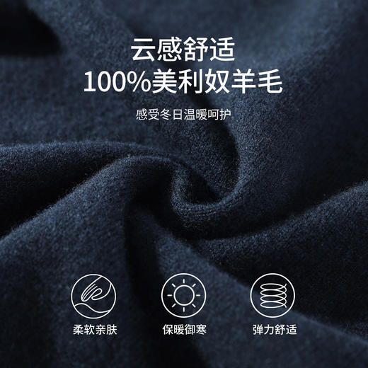 安东尼奥A&N 【百分百美利奴羊毛】轻奢商务保暖亲肤羊毛衫男简约百搭马甲 商品图5