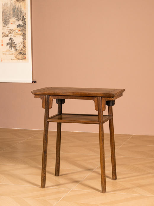 清早期	紫檀夹头榫刀牙板带屉平头案 商品图4