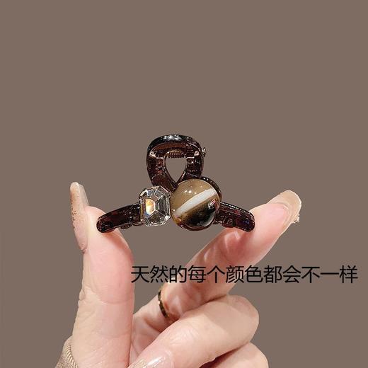 丁摩 【2个装】气质咖色刘海小号抓夹前额高级感侧边发夹女后脑勺夹子头饰5ZF-1110 商品图1