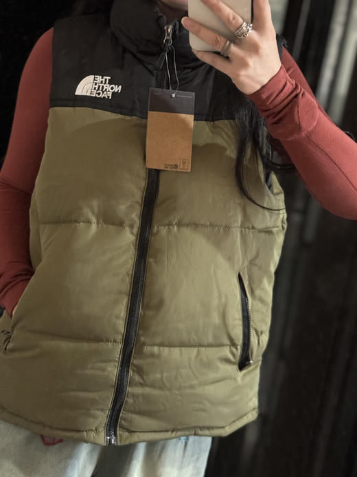 北家纯色拉链字母Logo图案印花宽松无袖马甲 商品图1