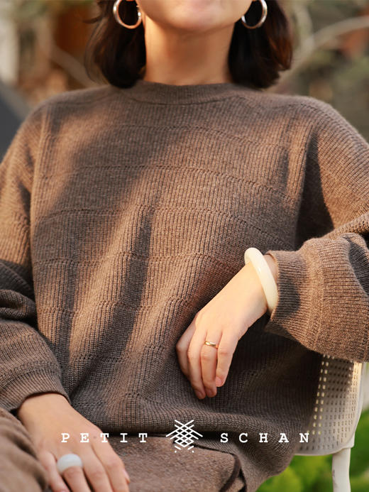 PETIT SCHAN小闪 CLO#933 Ebony Spirit  乌木之魂 意大利进口Cariaggi纯羊绒针织套头衫毛衣 商品图0