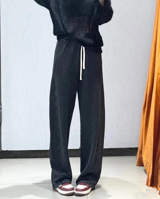 Moco秦岚同款烫钻水洗阔腿裤111005 商品图8