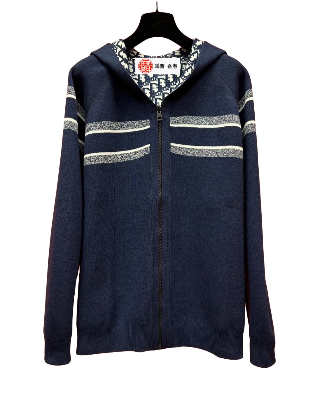 中性款双面穿提花毛衣外套la010