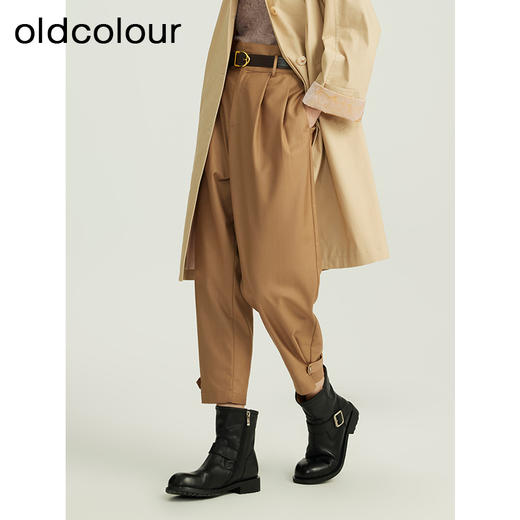 oldcolour秋季新品多色时尚高腰通勤宽松遮肉长裤女Q310704A1 商品图1