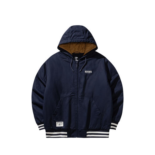 安踏加厚运动服外套男士冬季新款学院风宽松休闲连帽保暖夹克上衣152548604 商品图1