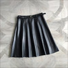 丁摩 真皮皮裙女高腰显瘦伞裙绵羊皮A字半身裙 商品缩略图1
