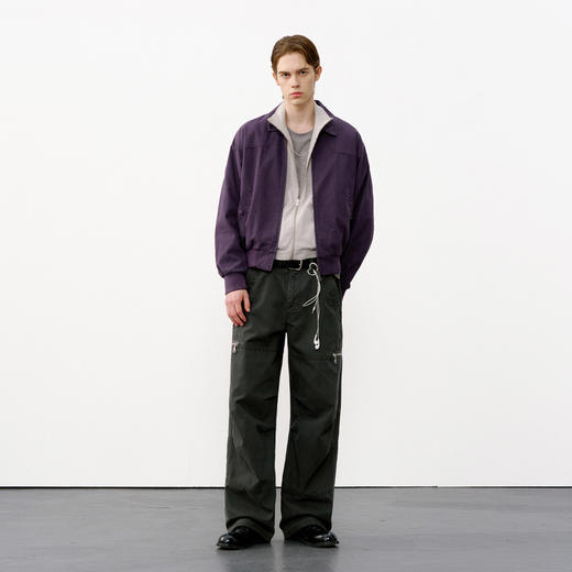 714street美式复古MA1飞行夹克男款2026春季水洗收腰廓形短款外套 商品图3