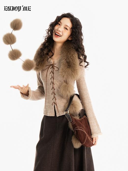 【门店同款】ENJOY冬季“游牧漫寻”半调奶咖抽绳上衣 167443073 商品图2