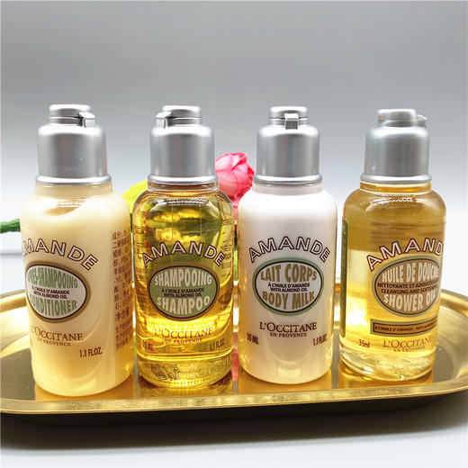 【双12嗨购节】【全球购】【热销】L'OCCITANE欧舒丹甜扁桃香味旅行组合四件套洗发水35ml+护发素35ml+沐浴露35ml+身体乳35ml 商品图1