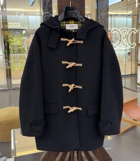 女款牛角扣大衣he008