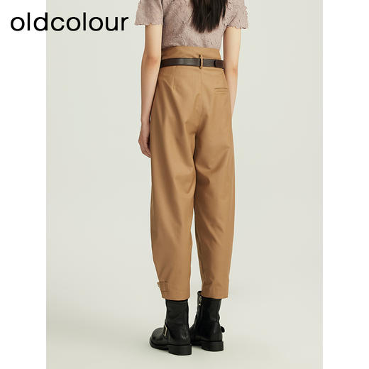 oldcolour秋季新品多色时尚高腰通勤宽松遮肉长裤女Q310704A1 商品图4