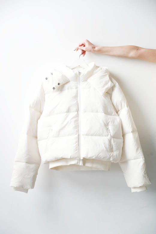 美麻了美麻了，妥妥的女神一枚。背后小标连帽面包羽绒服C111066 商品图4