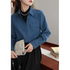 鹿向南「巴黎学院」法式高级感蓝色衬衫打底内搭长袖上衣女秋冬季 商品缩略图1