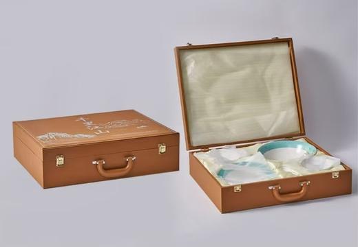 静诚出品千里江山 陶瓷餐具十六件套精美礼盒装 赠礼盒装陶瓷筷5双（不包邮）） 商品图11