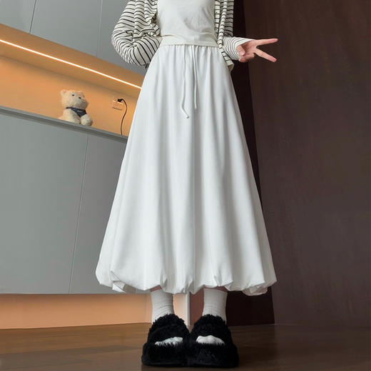 【YW】无忧购韩系花苞针织糯米半身裙中长款a字伞裙H-1623-1（截单后3-5天发货） 商品图4