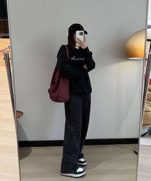 Moco秦岚同款烫钻水洗阔腿裤111005 商品图4