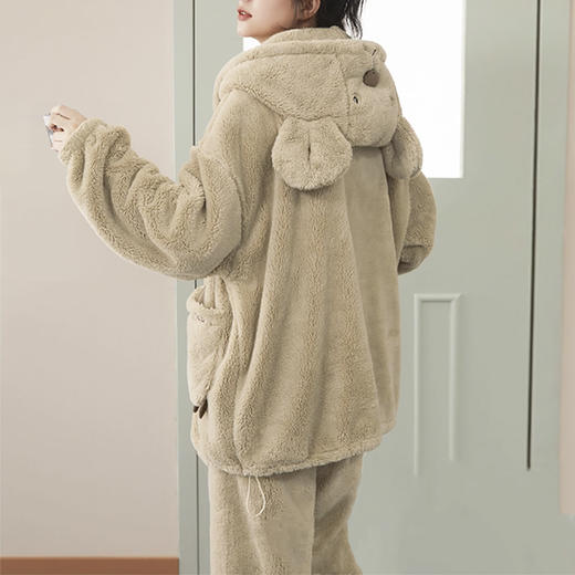 裁缝学苑QL15睡衣纸样女装珊瑚绒情侣家居服小熊男女套装可外穿样板图纸 商品图2