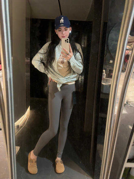 鸟家纯色高腰瑜伽运动裤 女款（蕾姐灰色S 米白色M参考） 商品图2