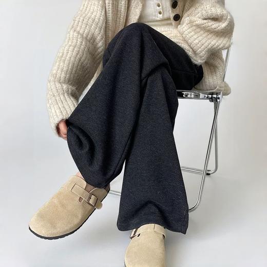 比例修饰 利落气质 拒绝臃肿【梦惠妮 人字纹毛呢修型裤】挺阔版型 修饰身材 拉长腿型 羊毛蚕丝精致配比 不起皱 高腰设计无束缚  #M663 商品图5