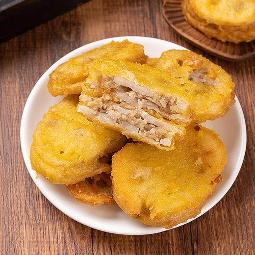 【宜昌助农馆】华贵 湖北特产洪湖农家香脆藕盒350g 油炸藕夹藕合半成品菜火锅食材 商品图3