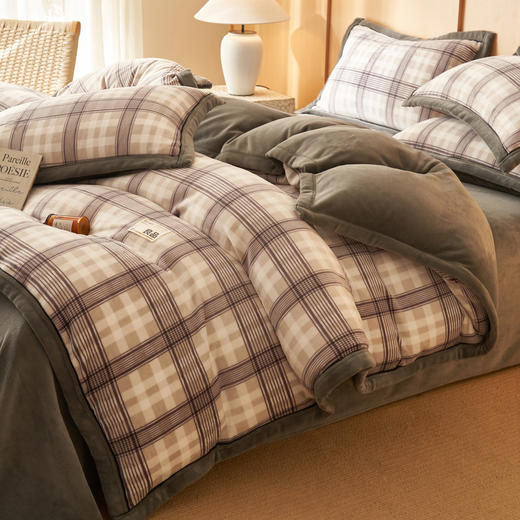 三泰龙 牛奶绒四件套加厚保暖珊瑚绒被套双面绒 商品图2