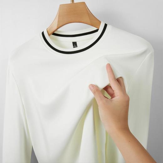 【7A抗菌蛋白肽养肤男士打底衫】长袖圆领t恤男商务休闲7A抗菌贴身打底衫内搭保暖秋冬季纯色上衣 商品图3