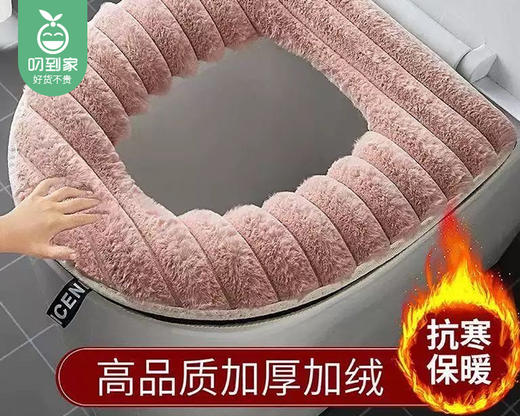 【预售-12月29日配送】瑞天送暖加绒拉链式马桶暖垫（颜色随机）/1个（43*35cm） 商品图3