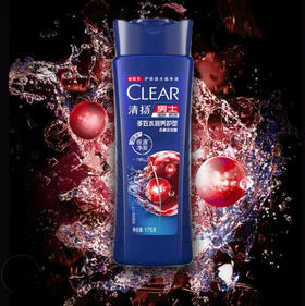 【洗发护发】清扬 清爽控油洗发露头皮护理蓬松顺滑男士(多效水润养护) 175g/瓶