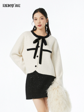 【门店同款】ENJOY冬季“暖冬软糖”小香风拼色针织 167595288