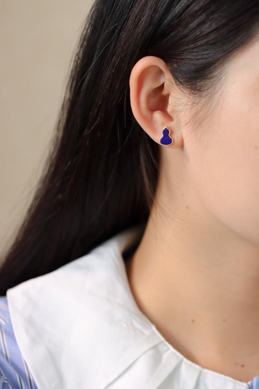 小福禄 青金石耳钉青金级 CF 商品图2