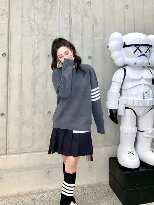 THOM BROWNE 汤姆布朗 .TB经典四条杠针织加厚毛衣圆领毛衣 男女同款（ZY*BG） 商品图1