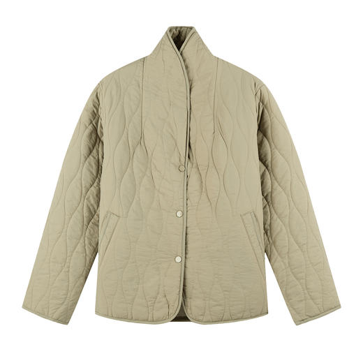 丁摩 短款轻薄棉衣外套女秋冬新款菱格休闲百搭夹棉上衣棉服夹克5ZF-82568 商品图4