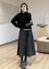 极简平腰羊毛混纺狂遮肉优雅长裙伞裙冬季保暖半身裙 商品缩略图8
