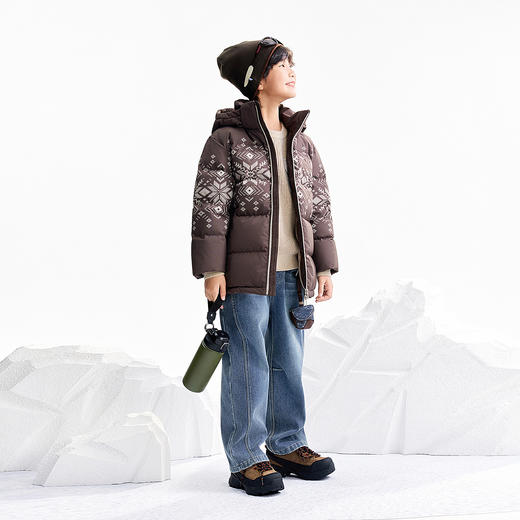 【实体店同款】男童中长款羽绒服冬季新款安奈儿童装AB545365 商品图3